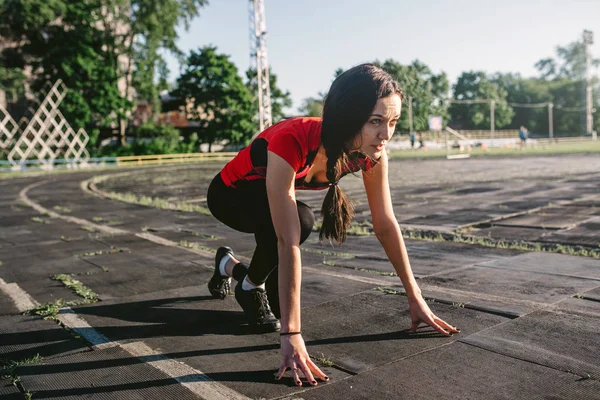 Entrenamiento Atletismo Pista Campo — Foto de Stock