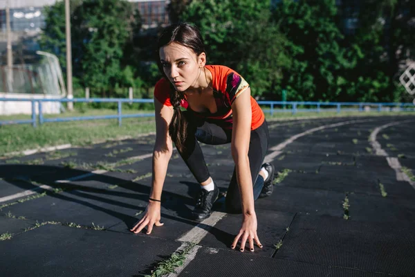 Entrenamiento Atletismo Pista Campo — Foto de Stock