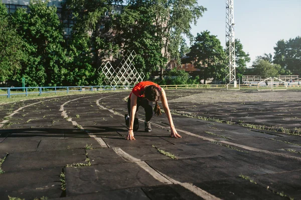 Track Field Atletiek Opleiding — Stockfoto