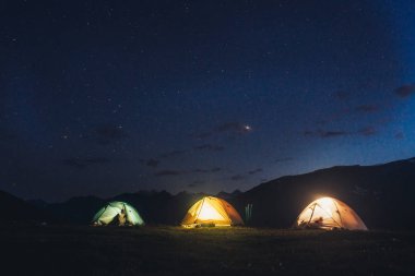 the shining tents under the star sky