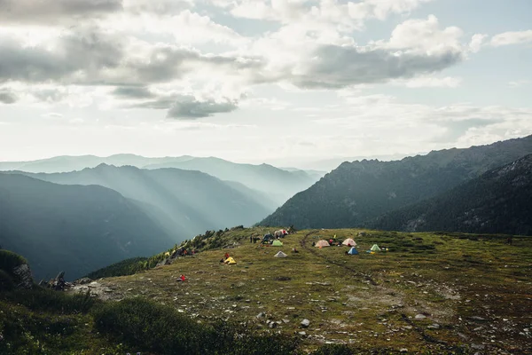 Camping Bergen Höjden 2400 Meter — Stockfoto