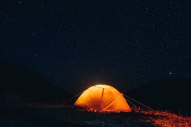the shining tents under the star sky