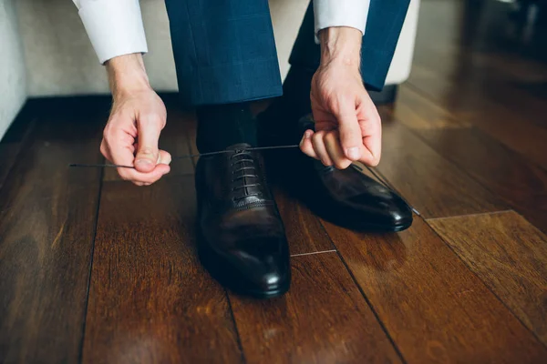 Hombre Reúne Para Una Reunión — Foto de Stock