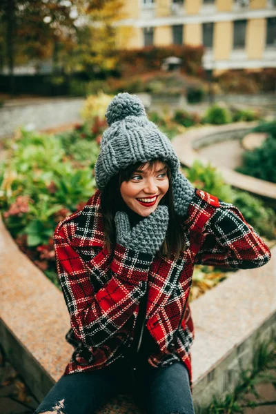 Mooi Happy Herfst Meisje — Stockfoto