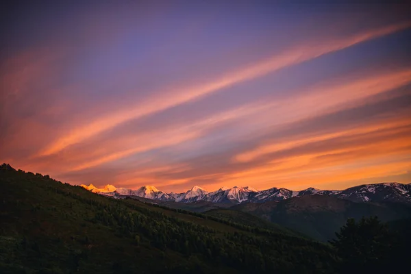 Sunset Mountains Altai — Stock Photo, Image