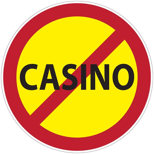 Não Sinal Casino Vetor — Vetor de Stock