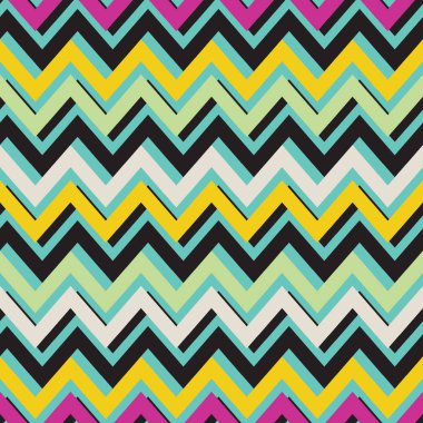 Parlak zikzak çizgiler. Kesintisiz geometrik arka plan.