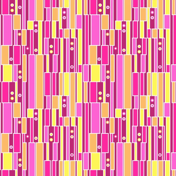 Яскраві Прямокутники Кола Жовтих Рожевих Тонах Безшовний Геометричний Фон — стоковий вектор