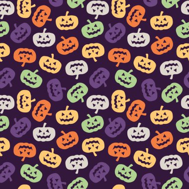 Cadılar Bayramı. Renkli kabak ile Seamless modeli.