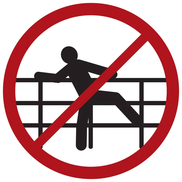 Schild Über Zaun Klettern Verboten — Stockvektor