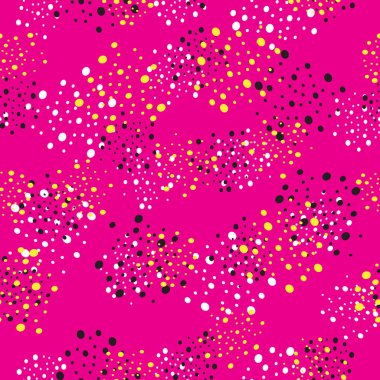 Seamless modeli pembe bir arka plan üzerinde noktalı. Parlak doku.