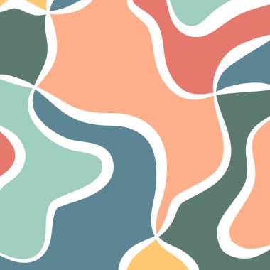 Mozaiğin arka planı. Beyaz çizgilerle ayrılmış çeşitli sakin renkler.