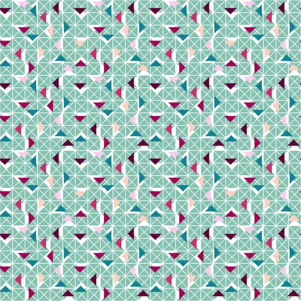 Naadloos Mesh Patroon Met Verschillende Kleuren Driehoeken — Stockfoto