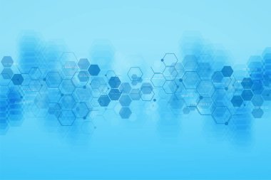 Soyut tıbbi geçmiş ve bilim konsepti.