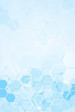 Soyut tıbbi geçmiş ve bilim konsepti.