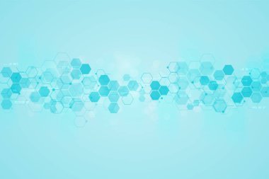 Soyut tıbbi geçmiş ve bilim konsepti.