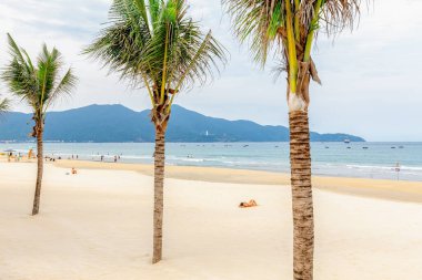 Danang, Vietnam: 9 Mayıs 2019 - Khe plajım Danang, Vietnam 'da güzel bir plajdır..