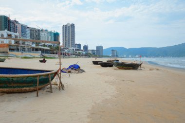 Danang, Vietnam: 9 Mayıs 2019 - Khe plajım Danang, Vietnam 'da güzel bir plajdır..