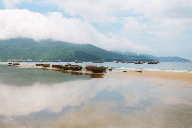 Danang, Vietnam: 9 Mayıs 2019 - Khe plajım Danang, Vietnam 'da güzel bir plajdır..