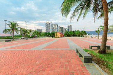 Danang, Vietnam: 9 Mayıs 2019 - Khe plajım Danang, Vietnam 'da güzel bir plajdır..