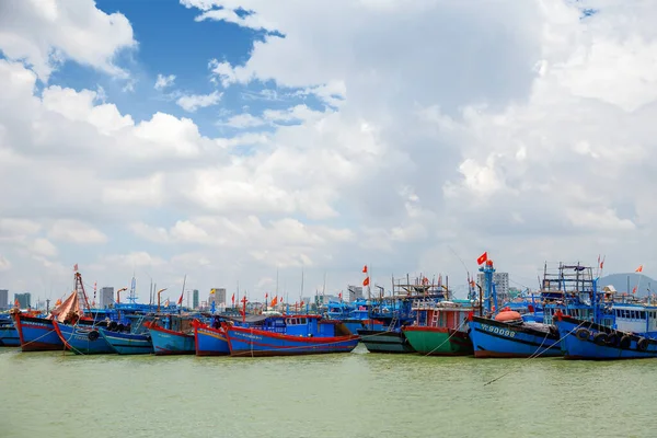 Danang Vietnam Maj 2019 Ett Stort Antal Fiskebåtar Vid Danang — Stockfoto