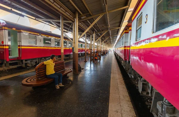 Bangkok Thailand Aug 2019 Hua Lamphong Järnvägsstation Största Transportknutpunkterna Bangkok — Stockfoto