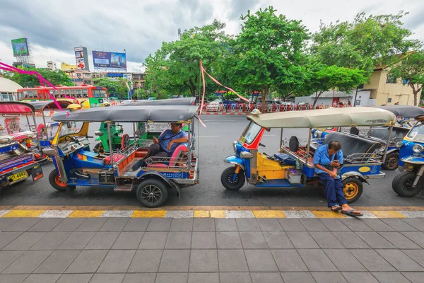 Bangkok Tailândia Ago 2019 Tuk Tuk Nome Táxi Tradicional Tailandês — Fotografia de Stock