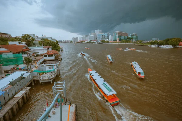 Μπανγκόκ Ταϊλάνδη Αυγ 2019 Εκδρομή Πλοίο Στον Ποταμό Chao Phraya — Φωτογραφία Αρχείου