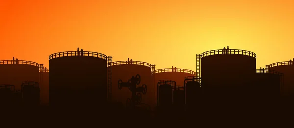 Petrol rafinerisi petrokimya endüstrisindeki petrol deposu