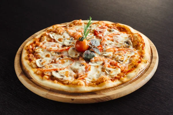 Italian meat pizza on the Board