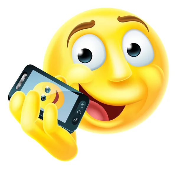 Мобільний телефон Emoji смайлик — стоковий вектор