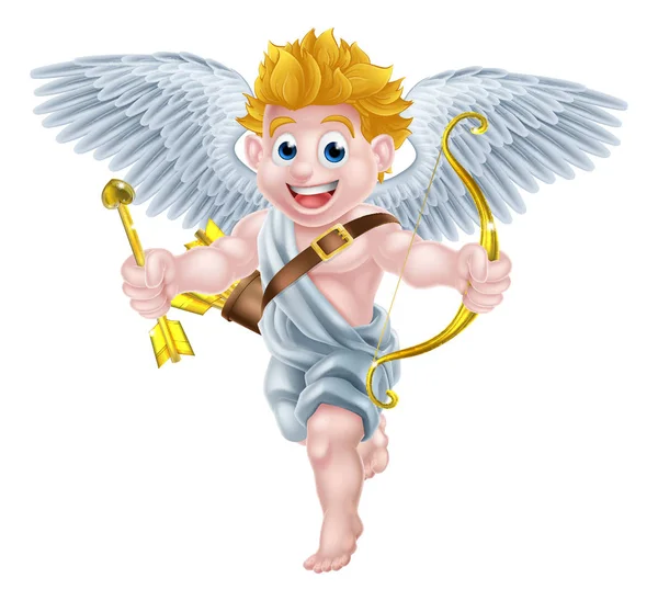 Ángel Cupido de dibujos animados — Vector de stock