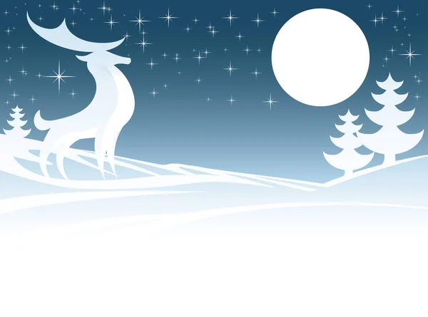 Illustration de cerf de Noël — Image vectorielle