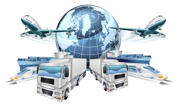 Logistica Concetto di trasporto — Vettoriale Stock