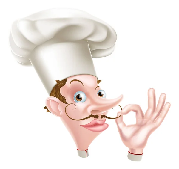 Cartoon Chef segno perfetto — Vettoriale Stock