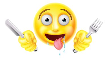 Starving Hungry Emoticon Emoji clipart