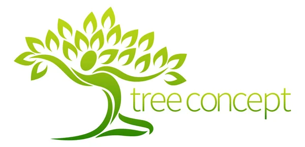 Tree Person Concept — Stock Vector