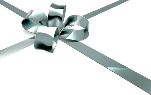 Silver Bow lint Gift — Stockvector