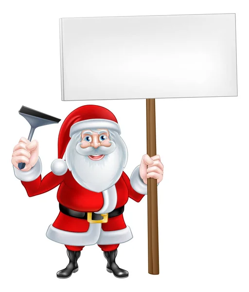 Santa Sqeegee Sign — Stockový vektor