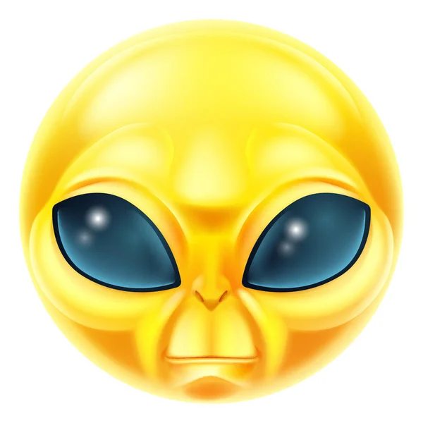 Alien Emoji smajlík — Stockový vektor