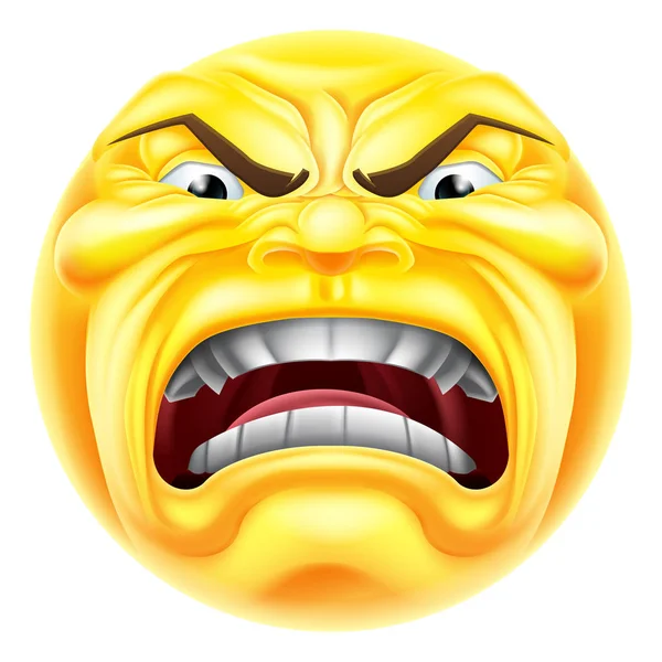 Emoji arrabbiato Emoticon — Vettoriale Stock
