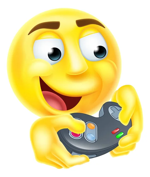 Emoticon de Emoji Gamer — Vetor de Stock