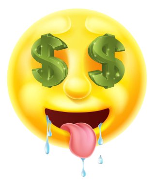 Dolar işareti gözler ifade Emoji