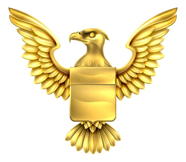 Gold eagle sköld — Stock vektor
