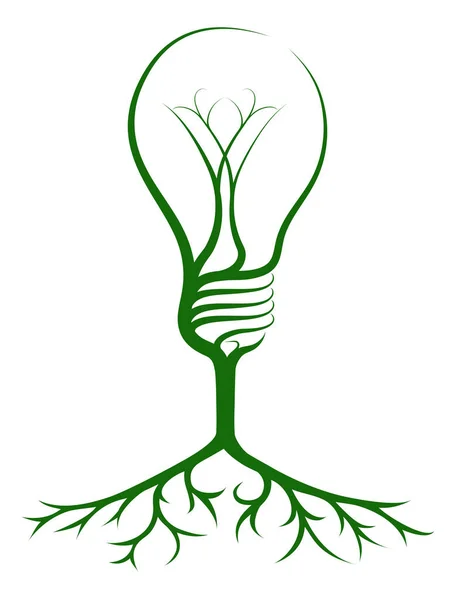 Idea albero lampadina — Vettoriale Stock