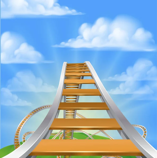 Roller Coaster Concept — Stock Vector