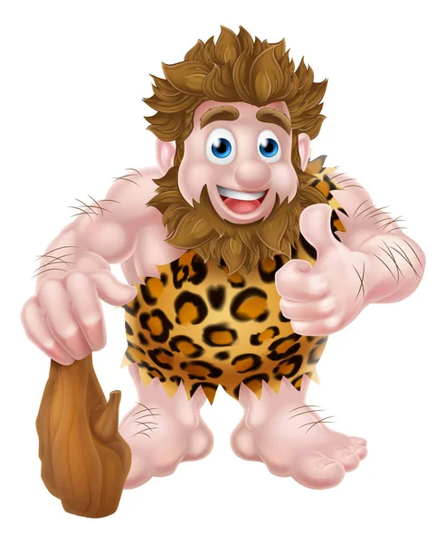 Dibujos animados Caveman Gráfico — Vector de stock