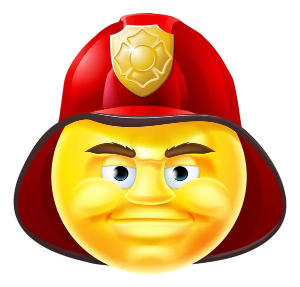 Brandweerman Emoji Emoticon — Stockvector