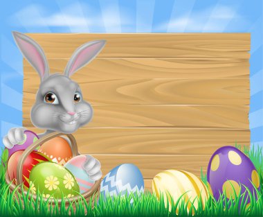 Karikatür Paskalya Bunny işareti