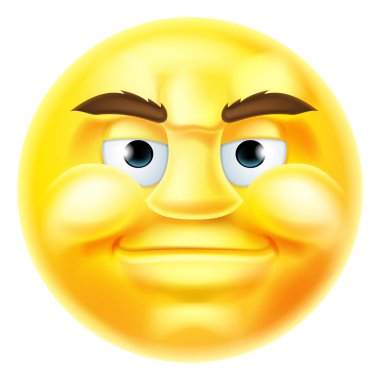 Yakışıklı gülümseyen Emoji ifade